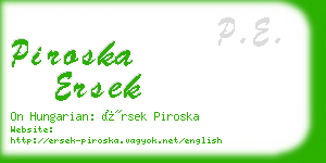piroska ersek business card